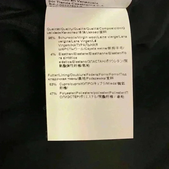 Beautiful Fitted Pleated BOSS by Hugo Boss Wool Blazer Size 8 in Black - Picture 8 of 11